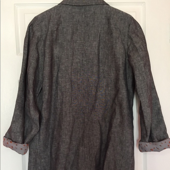 NWOT Blue Linen Blazer Jacket by Splash. - Picture 5 of 8